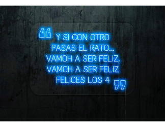 Carteles de Neón Led - Luces de neón "Felices los cuatro"